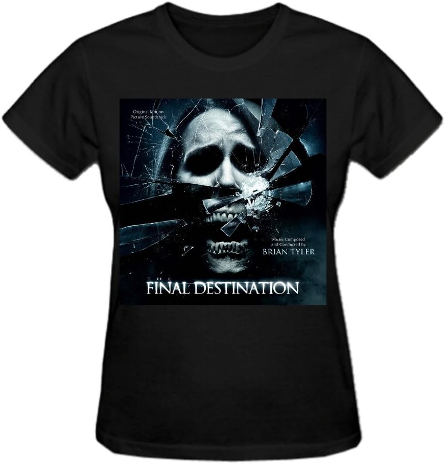 Brian Tyler The Final Destination Pure Cotton Tee Shirts For Women Crew Neck Black