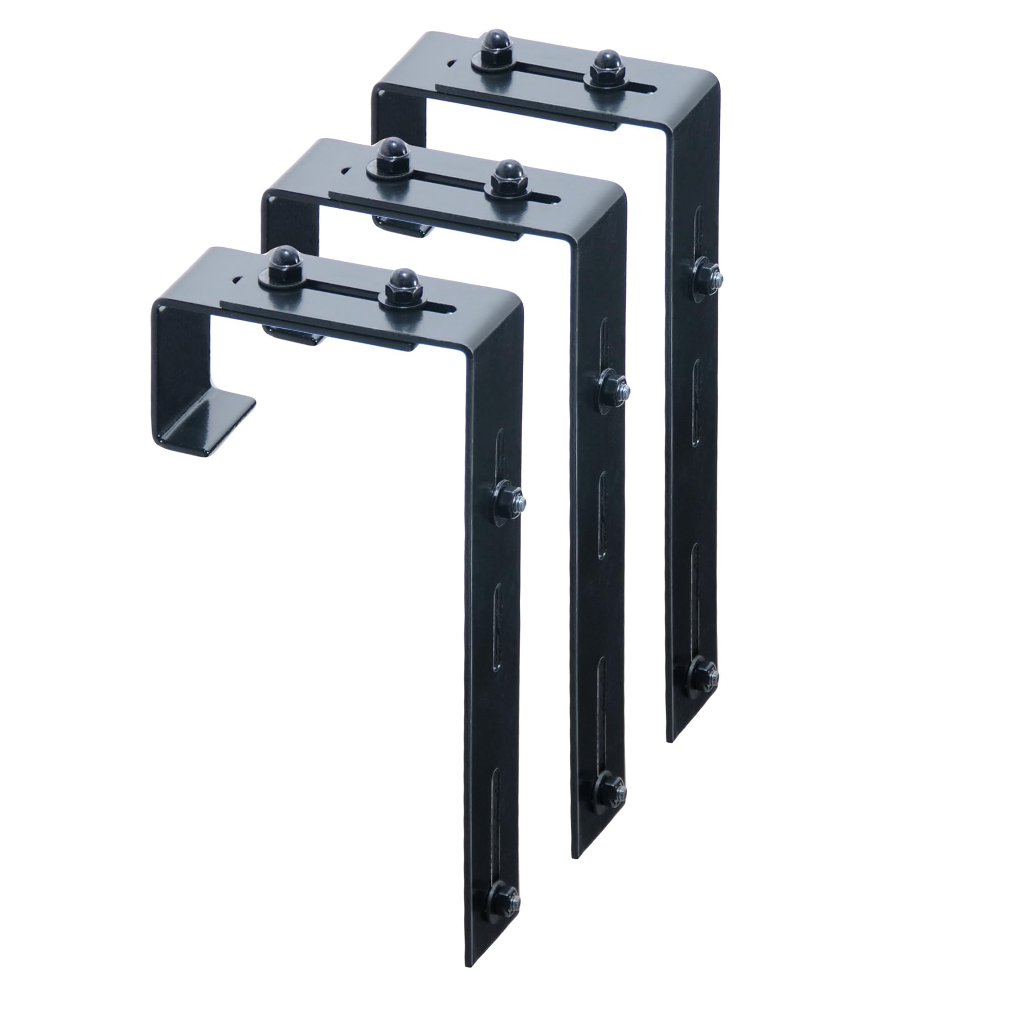 Mayne 3833 - Soportes ajustables para riel de cubierta, color negro