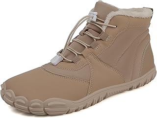 Barfußschuhe Winter Herren Damen Winterstiefel Wasserdicht Winterschuhe Rutschfeste Barfuss Schuhe Warm Gefüttert Schneestiefel