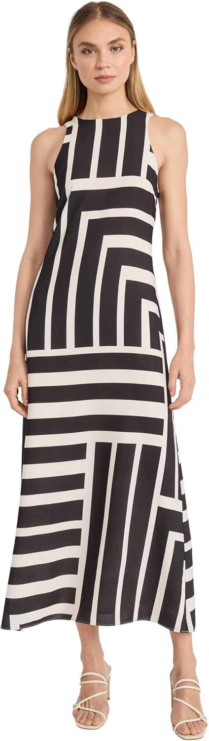 Donna Morgan Womens Sleeveless Halter Cut Maxi Dress Event Occasion Party Date Guest of