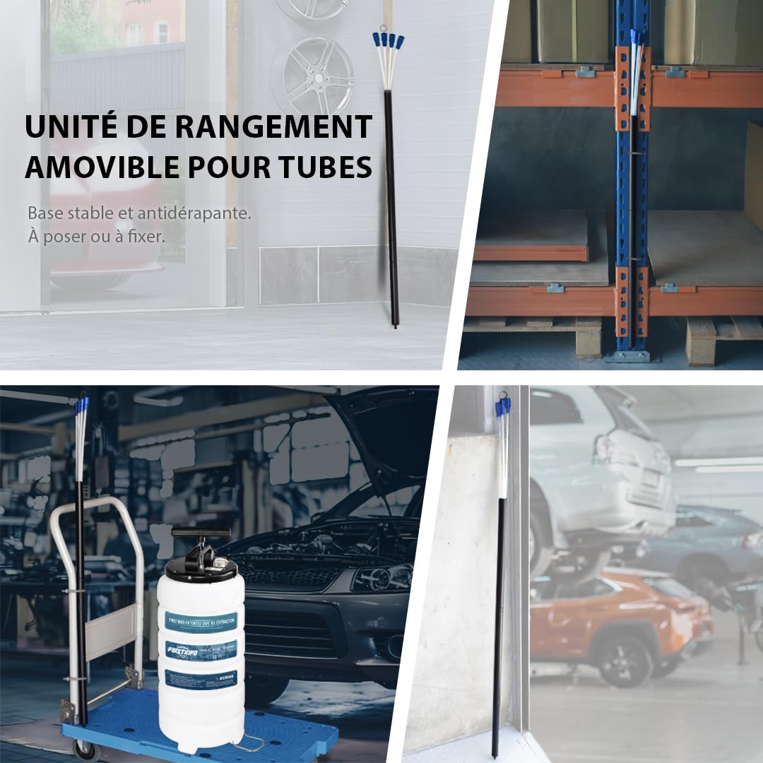 FIRSTINFO A1106H | Extracteur d’Huile 15L Manuel | 3ᵉ génération breveté | Soupape de sécurité | 5 tuyaux Dont Un Ultra-Fin,130 cm | fabriqué à Taïwan