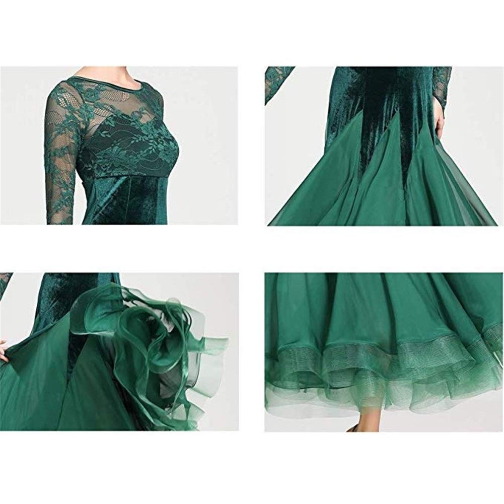 Abito da gara da ballo da sala. Waltz Foxtrot Standard Ballroom Lady Abito ricamato valzer