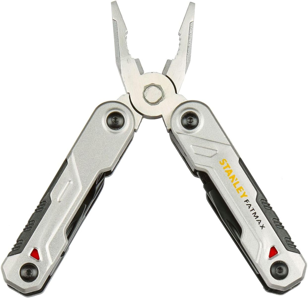 STANLEY FATMAX FMHT0-72414 16-in-1 Multi-tool, Bi-Material Handle, Durable, Robust - Includes Pliers, Blades, Scissors, File, Screwdrivers, Carabiner, Ruler & Bottle/Can Opener