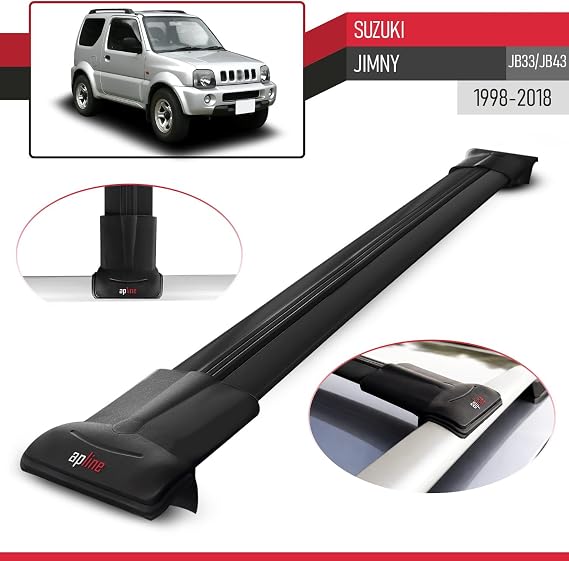 Suzuki Jimny 1998-2018 Arası ile uyumlu FLY Model Ara Atkı Tavan Barı SİYAH