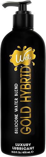 Wet Gold Hybrid Silicone and Water-Based Lubricant | Long-Lasting Performance, Premium Formula | Made Without Glycerin and Parabens | Lube for Men,