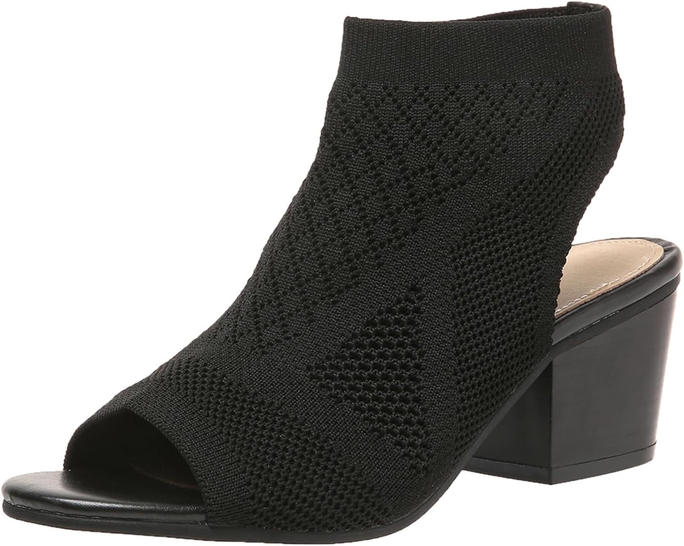 Peep Toe Booties Women Heeled - Breathable Fashion