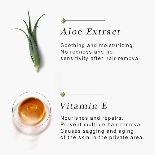 Miniatura 4 de Crema depilatoria para partes íntimas, axilas, piernas, cuerpo, crema de depilación íntima para mujeres y hombres, sin dolor, sin olor, no irritante