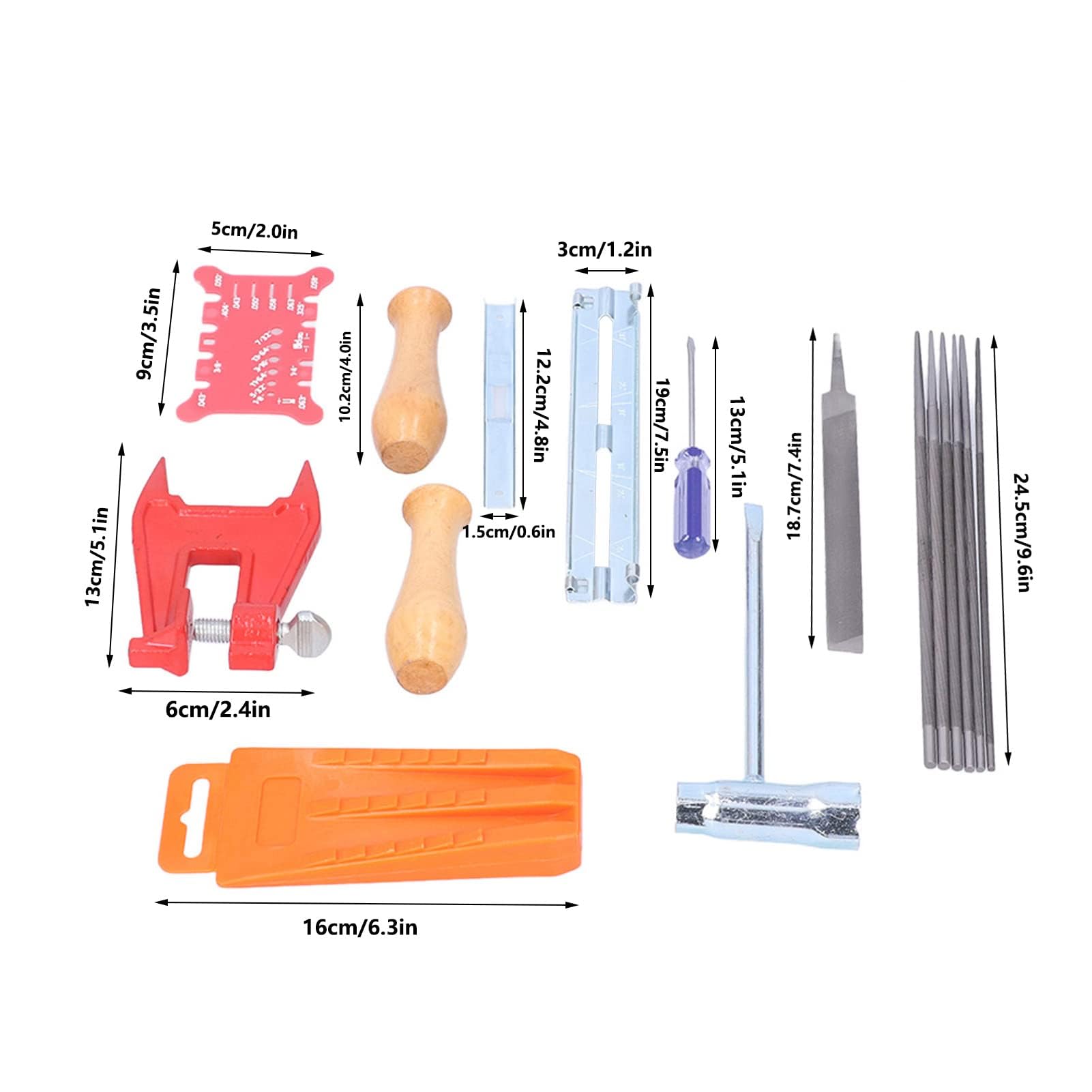 Kit De Afilado De Cadena De Motosierra De 16 Piezas, Juego De Herramientas De Carpintería De Rendimiento De Corte Eficiente, Accesorios De Sierra Versátiles Herramientas De Afilado, Para Carpin