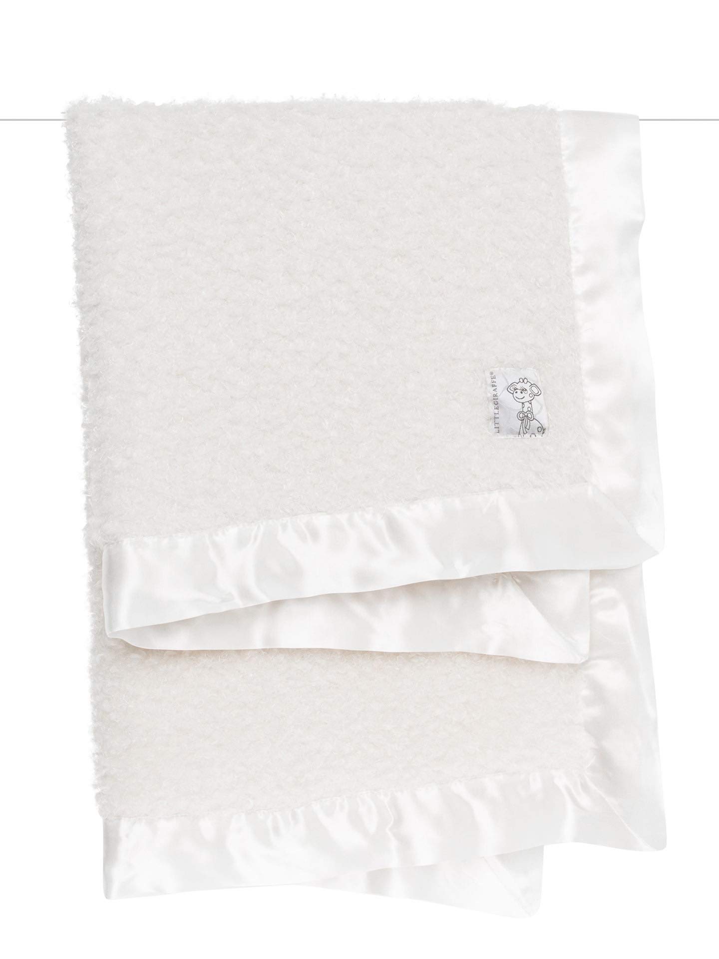 Little Giraffe Boucle Baby Blanket, Cream