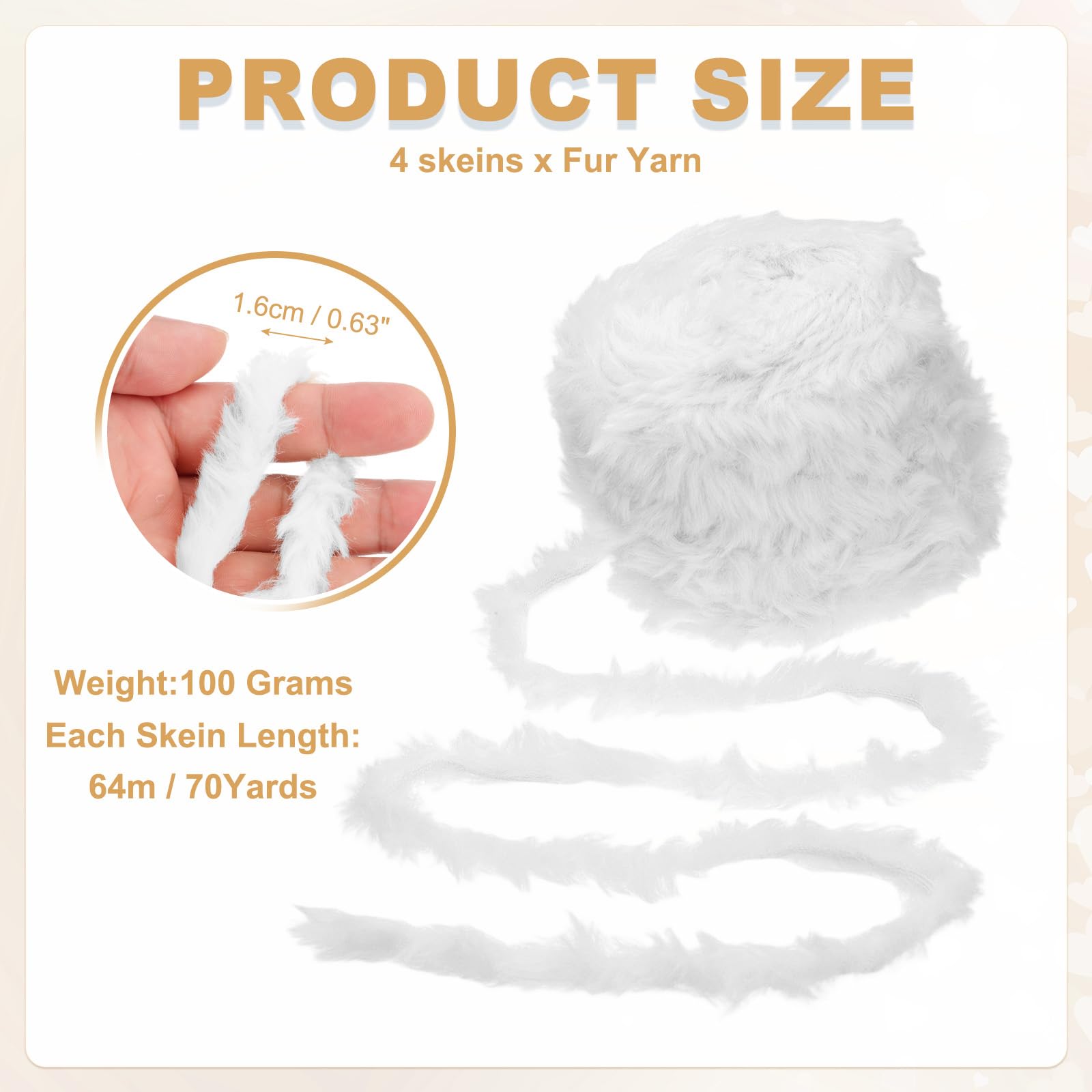PATIKIL 70 Yards Fur Yarn - Image 2