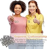 Vista 5 de ELANE 52 parches para planchar con letras para planchar, para parches de tela, parches de letras para planchar, parches de letras de perlas