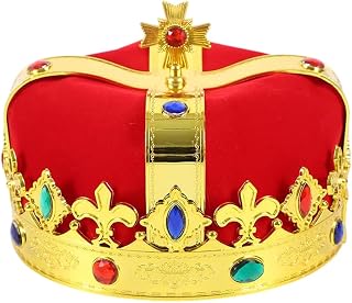 Royal Jeweled King's Crown For Unisex Birthday Halloween Costume Hats Party Prom Pageant Homecoming
