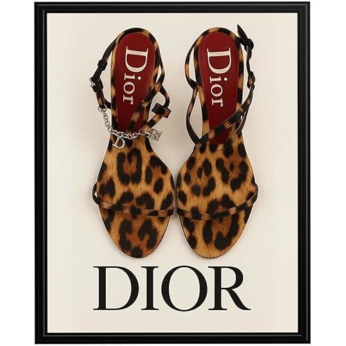 InkFlow Luxury Vintage Cheetah Heels Wall Art Poster - Elegant Fashion Artwork for Home, Living Room, or Bedroom Décor - 16x20 Unframed Wall Art