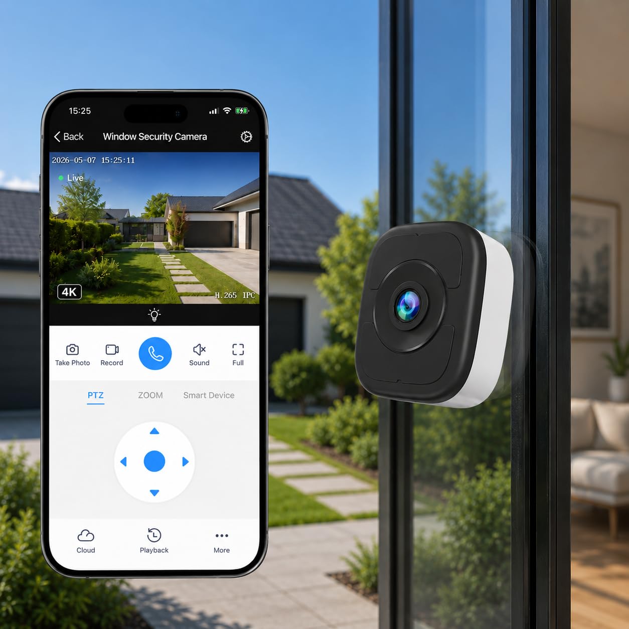 4K Window Security Camera, WiFi 6 Dual Band 2.4G/5G Indoor Outdoor Camera, No Drilling Magnetic Mount, UHD Night Vision, 2-Way Audio, Motion Detection, TF Card Storage-image-43