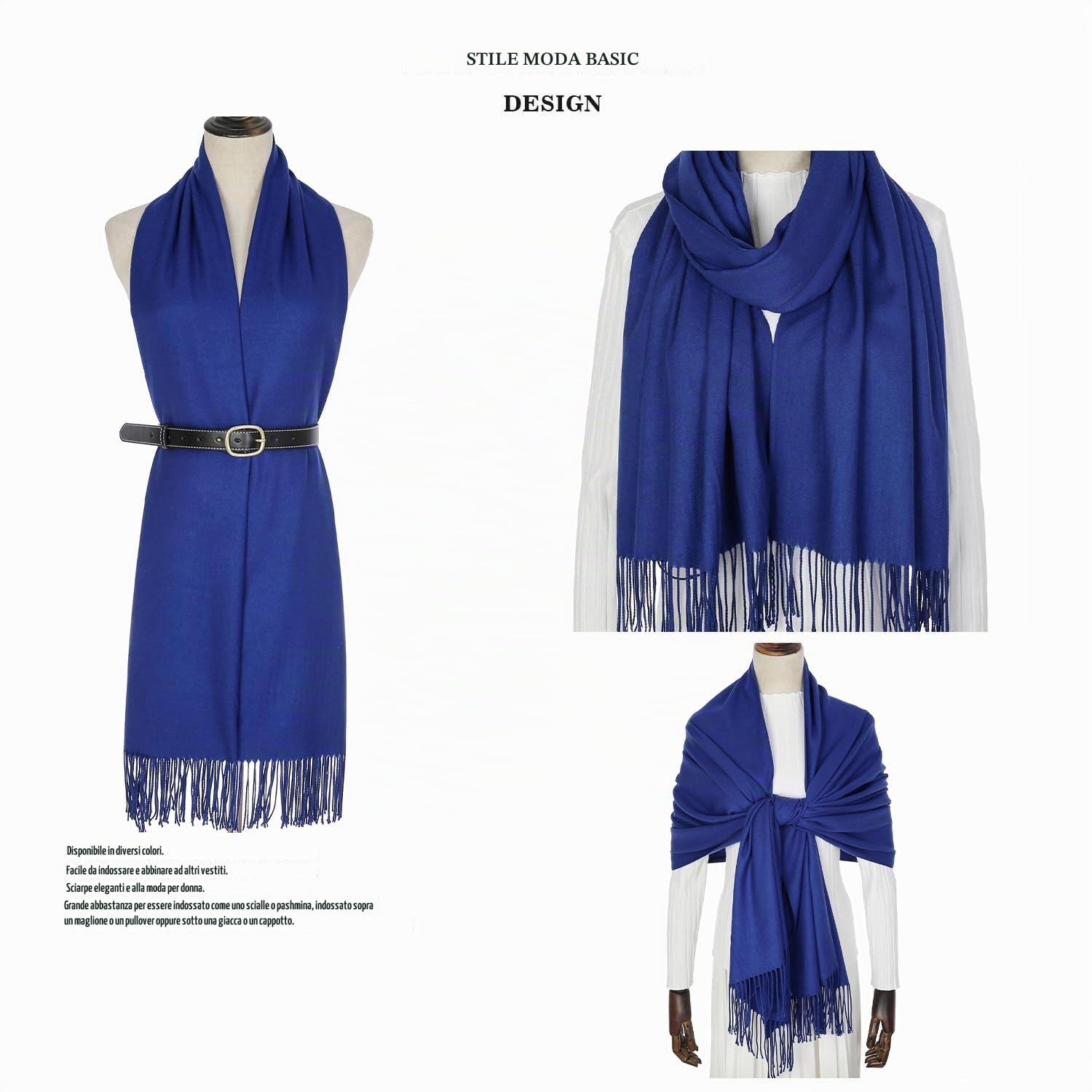 PIOMEYA Sciarpa Stola Donna Invernale Scialle Sciarpe Elegante Cerimonia Foulard Pashmina