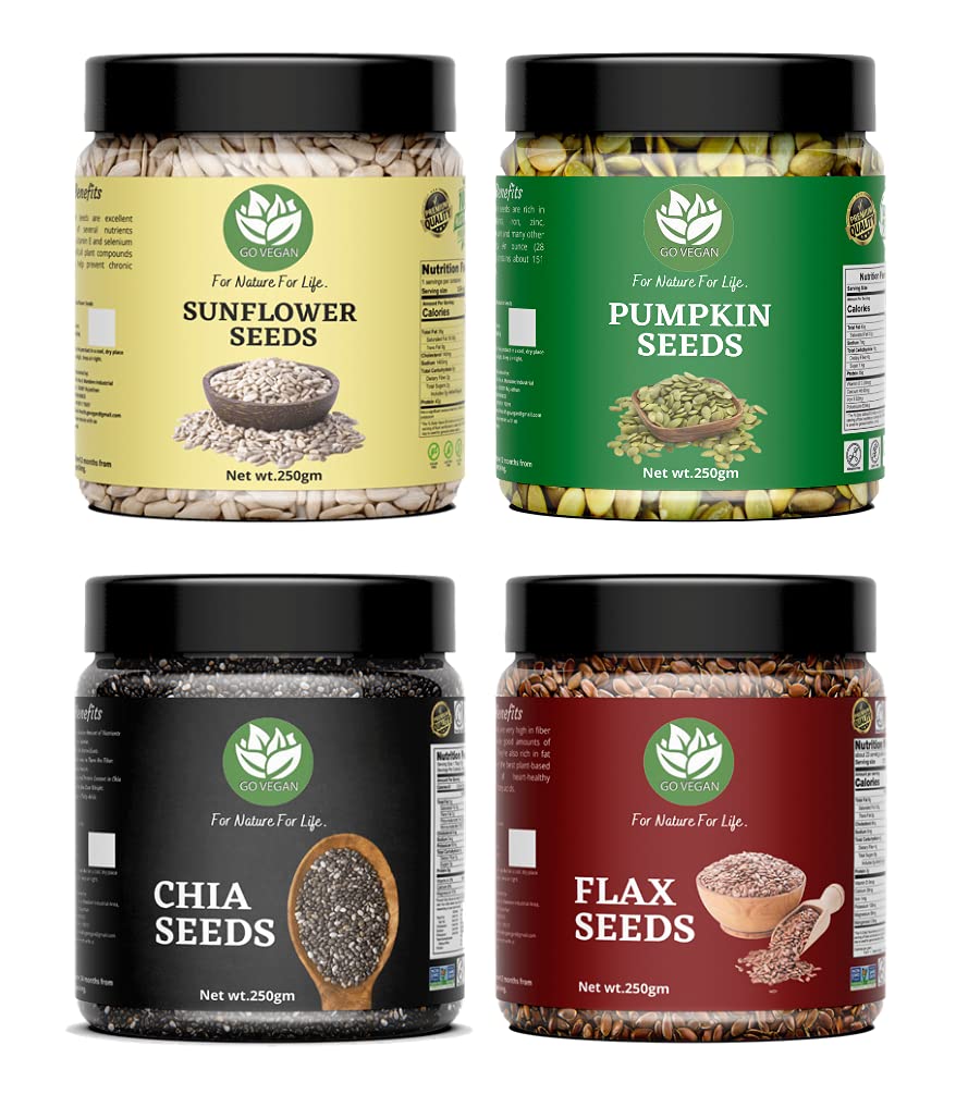 See full amazon price history chart for Go Vegan Raw Seeds Combo for Eating - 1kg (Pumpkin, Chia, Sunflower and Flax Seeds - 250gm Each, Pack of 4) Go Vegan Raw Seeds Combo for Eating - 1kg (Pumpkin, Chia, Sunflower and Flax Seeds - 250gm Each, Pack of 4) (B09JCL4W55) Amazon Price History, Amazon Price Tracker