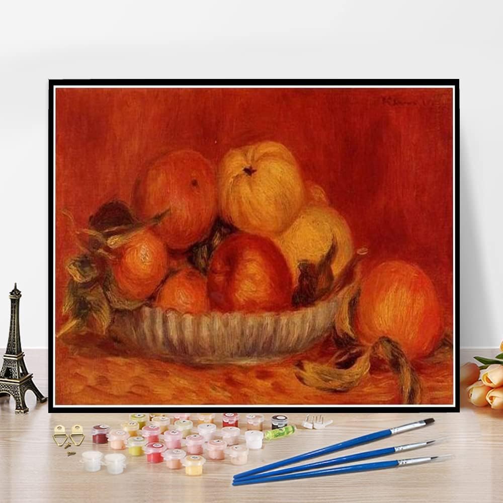 Paint by Numbers Kits for Adults and Kids Still Life with Apples and Oranges Painting by Auguste Renoir Paint by Numbers Kit for Kids and Adults
