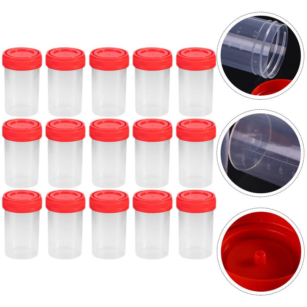 SOLUSTRE Contenedores De Plástico 25 Uds Taza De Muestreo Taza De Orina Recipientes De Plástico Tazas De Recolección De Muestras De Orina Taza De Medición Contenedor De Orina
