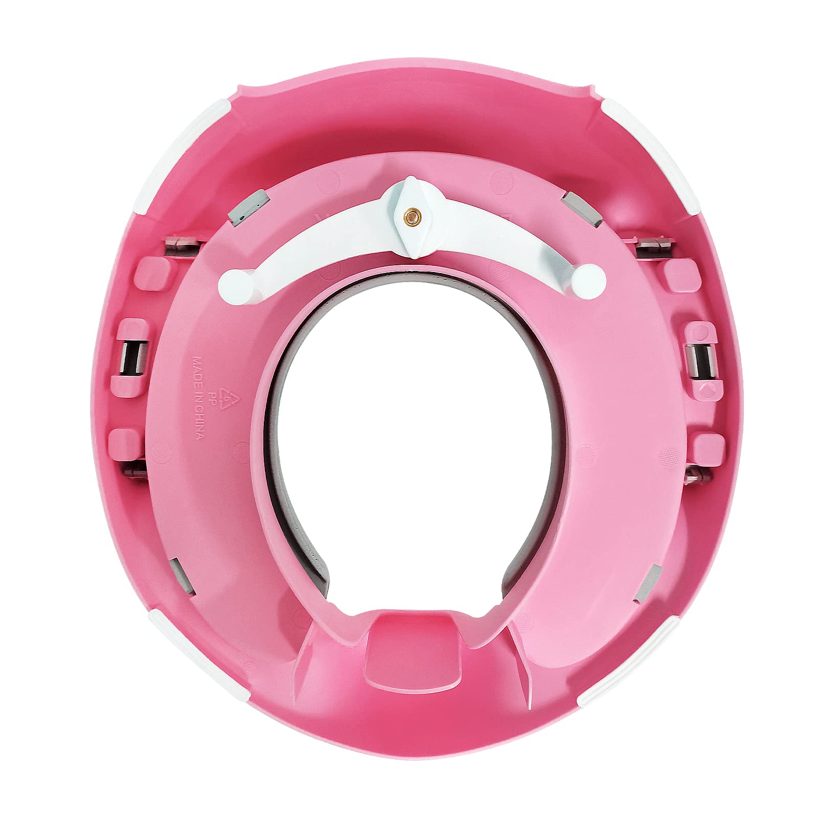 LZQ Sedile WC per bambini da 1 a 8 anni, con imbottitura antiscivolo, maniglia, schienale e paraspruzzi (rosa)