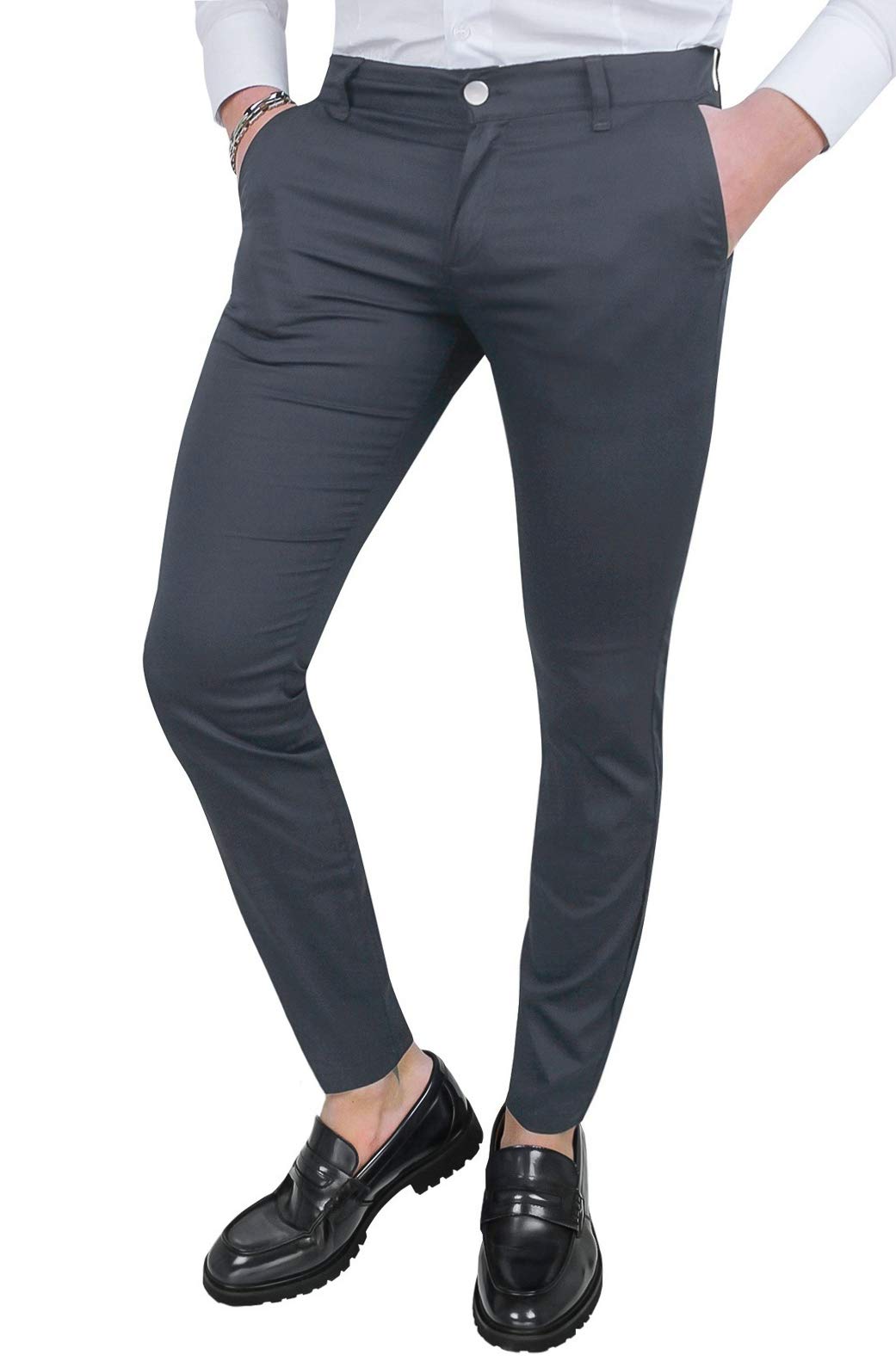 Pantaloni Uomo Estivi Slim Fit Casual Eleganti in Cotone