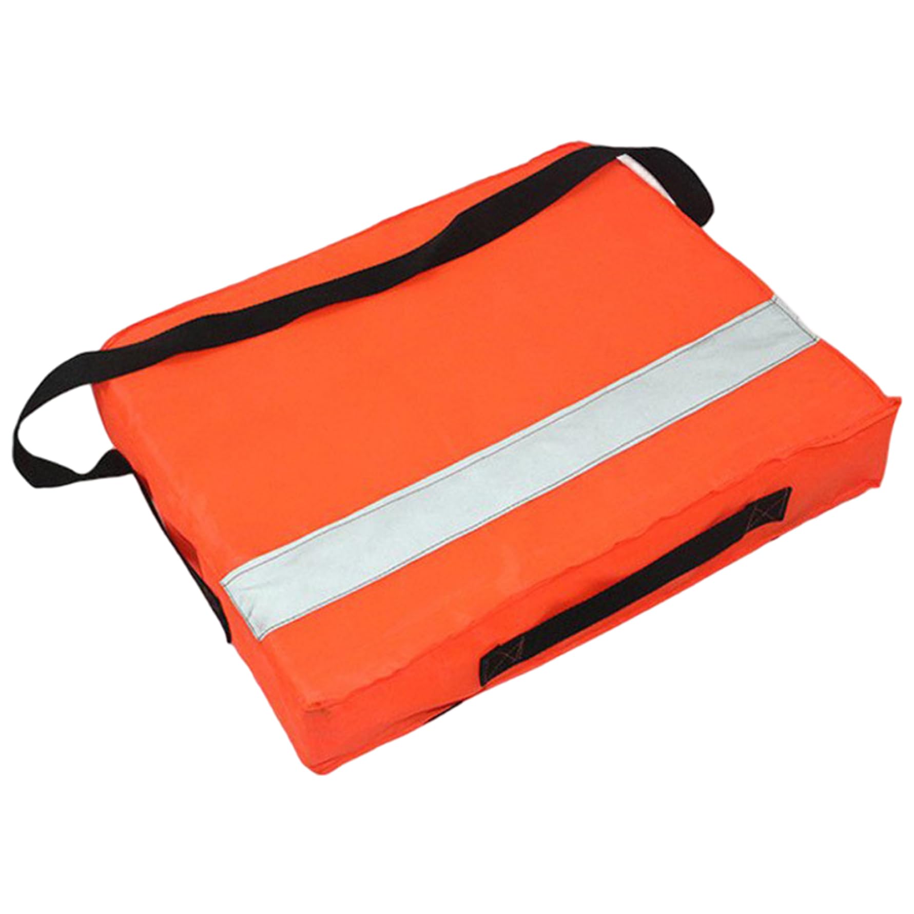 Cojín flotante para embarcaciones dispositivo de flotación arrojadizo cojín naranja de alta visibilidad para embarcaciones con tiras reflectantes y correa de transporte para emergencias piscina 35x45x