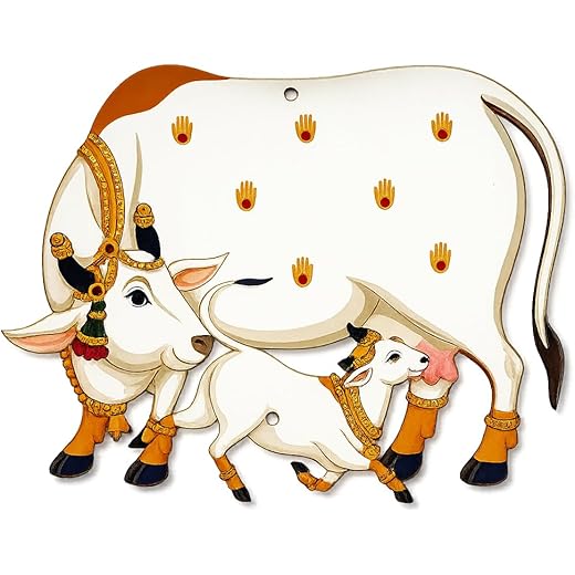 MDF Wooden Pichwai Cutouts Set of 6 4 Inch