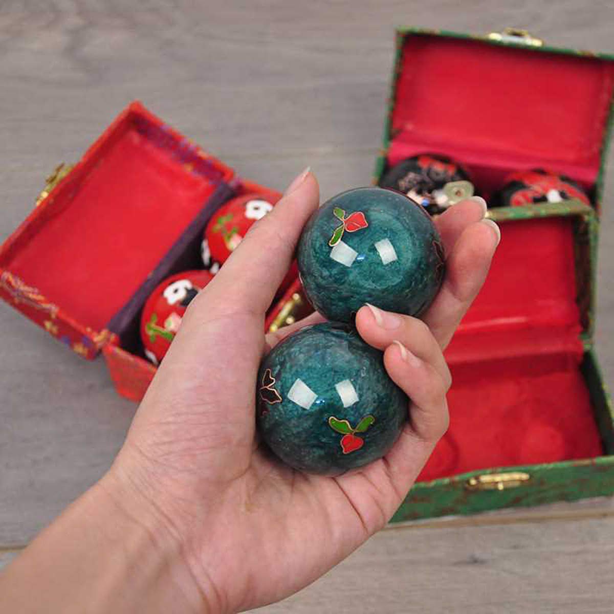 SUPVOX Boule de Santé Chinoise Traditionnelle pour Gong et Le Soulagement (Bleu)