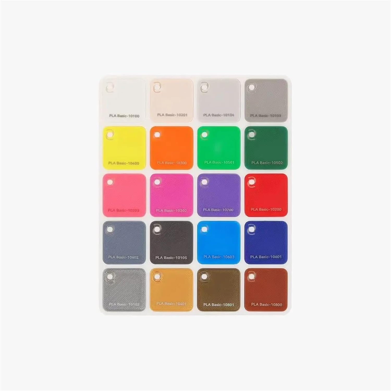 Compatible for Bambu Lab Filament Swatch Color Card 80pcs 24mm, Choose Desired Color Type