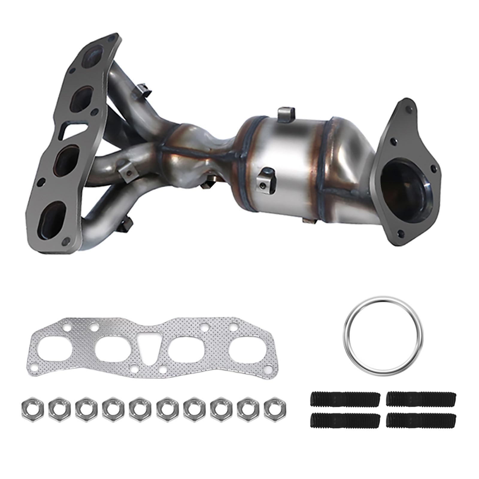 catalytic converter kit direct fit compatible with nissan altima 2007-2013 2.5l direct fit exhaust manifold replace 674-933 14002-ja91e