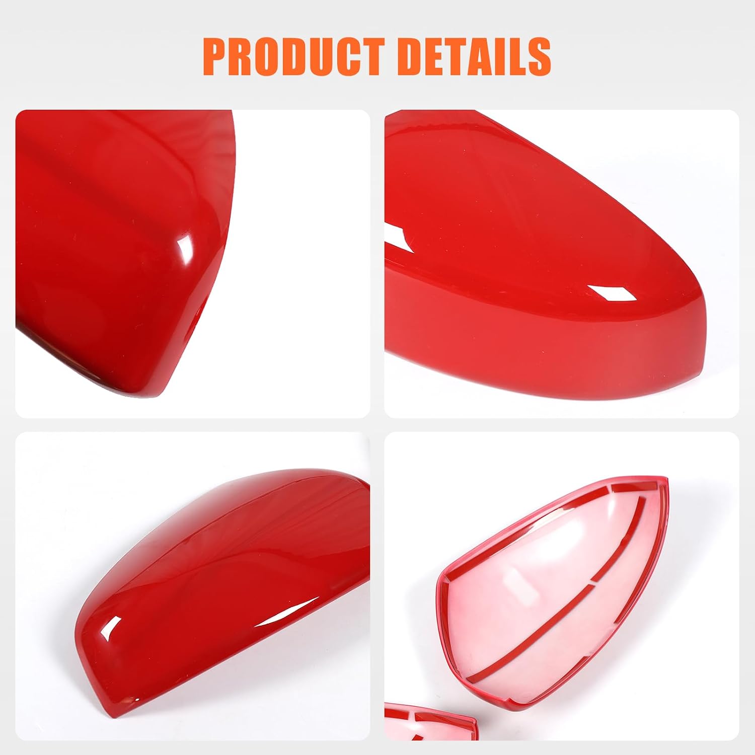 Door Rear View Mirror Cover Cap Compatible with Nissan 370Z 2009-2020, Side View Mirror Cover, Side Rearview Mirror Cover Molding Trim Accessories (Red)