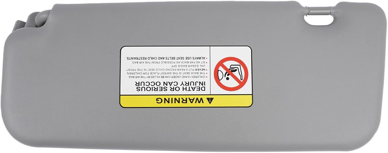 Front Right Passenger Side Gray Sun Visor Replacement for Hyundai Accent 1E 2011-2015 85220-1R000