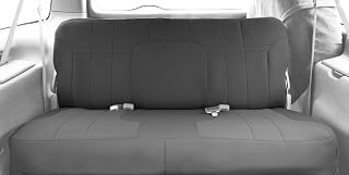 CalTrend Rear Solid Bench Seats, Neoprene Seat Covers for 2006-2009 Nissan Quest Light Grey Light Grey Insert and Trim