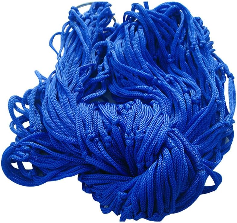 Toddmomy Mesh Hammock - Rope Hammocks for Outside Camping - No Stand Needed, Lightweight Nylon Net Bed for Backyard Garden Patio Beach Travel, Blue