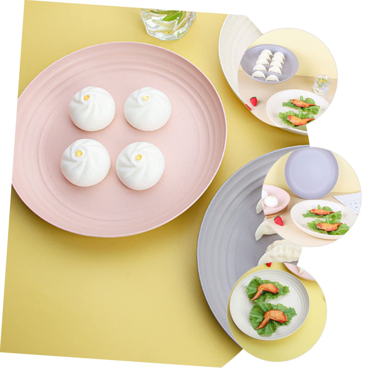 OUNONA 3Pcs Elegant Western Dessert Plates Multi Function Serving Dish for Restaurants Home and Parties Easy to Clean Smooth Surface for Snacks Steaks and More