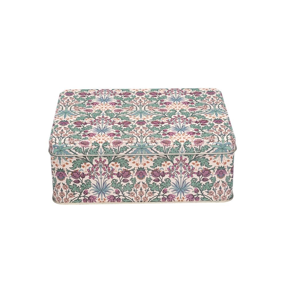 Elite tins Arts & Crafts William Morris - Hyacinth Deep Rectangular Tin 108 x 106 x 82 mm