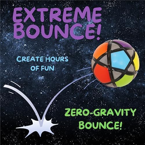 Toyland® 6.5cm (2.5) Weltraumball mit extrem hoher Sprungkraft – Leichter, superhoch Springender Ball – Spielen im Freien – Neuartiges Spielzeug – Rot