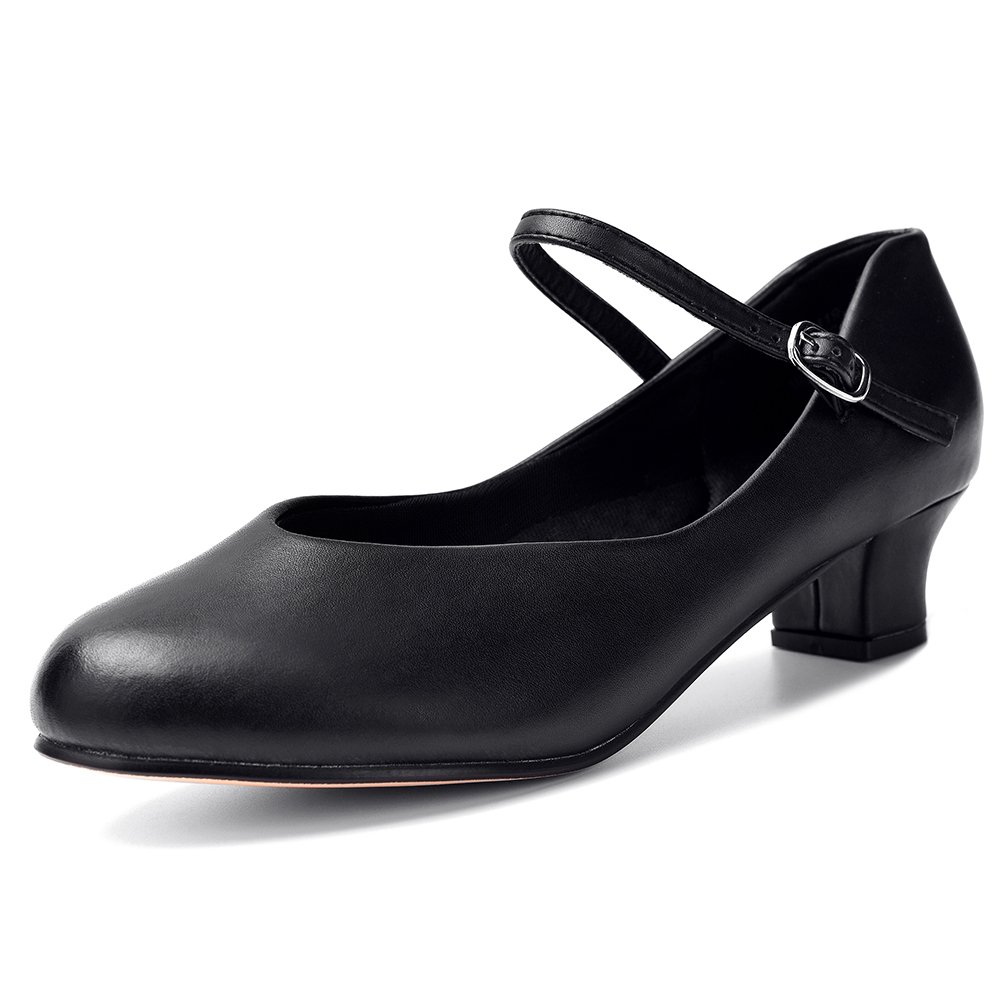 StelleCharacter Shoes for Women Dance Shoes 1.5"/2" Ankle Strap Dancing Heels for Ballroom Salsa Tango Flamenco Latin