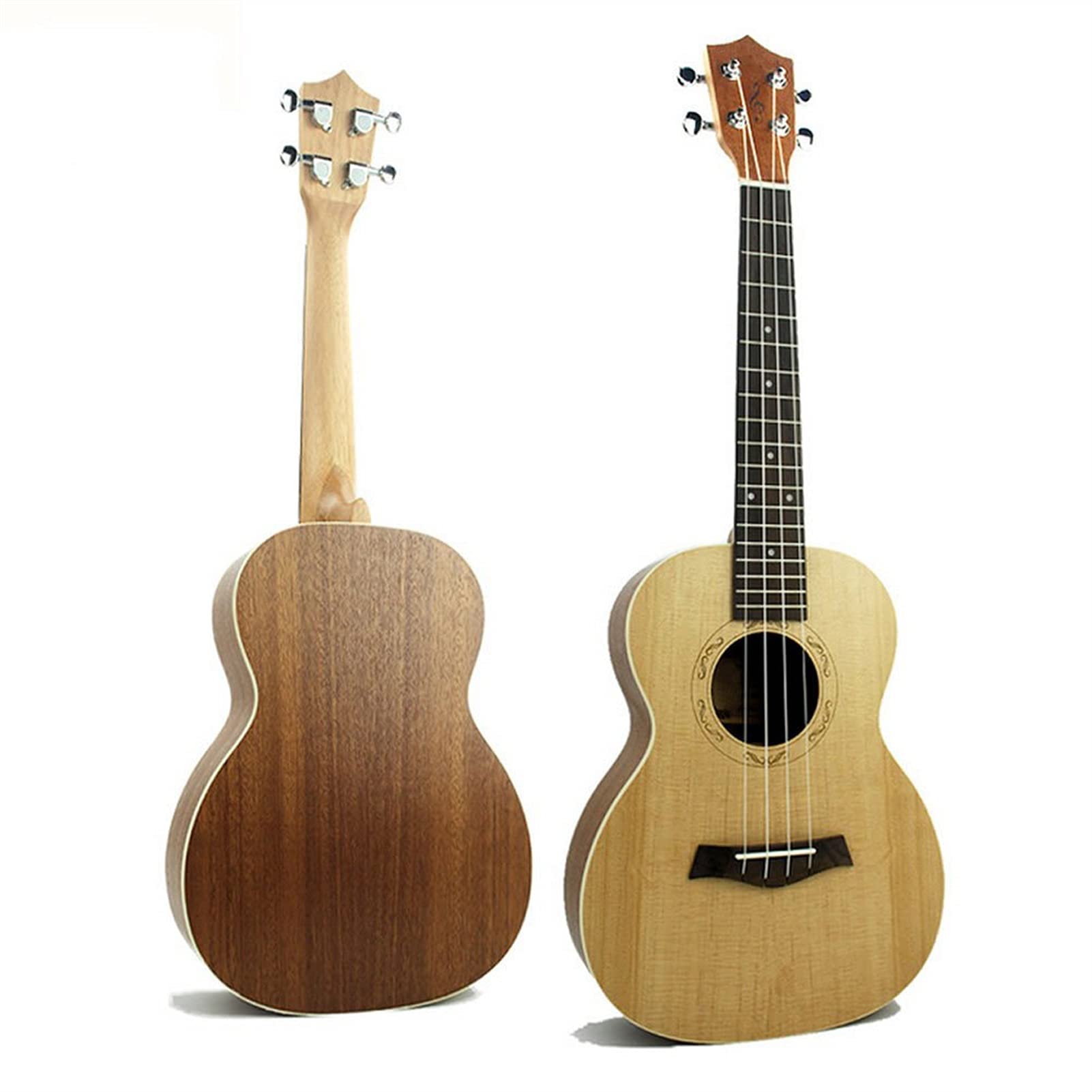 Ukulele koncertowe Początkujący Ukulele 26- calowy TENOR UKELELE Rosewood Fingerboard Świerkowy Panel Sapele Backplate 4 Strings Hawaii Mini Guitar Ukulele (Color : Only Uke)