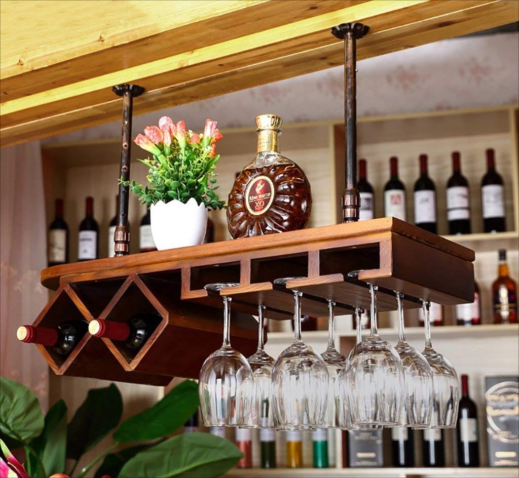 Casier inversé mural, la solution gain de place en bois massif pour salon et cuisine