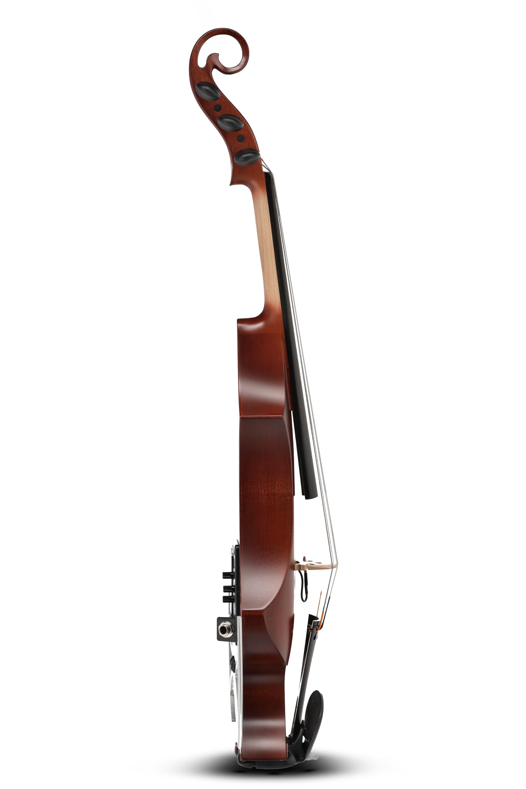 Violino elettrico GEWA, violino elettronico, Novita 3.0 rosso-marrone con adattatore per poggiaspalla, 5 corde
