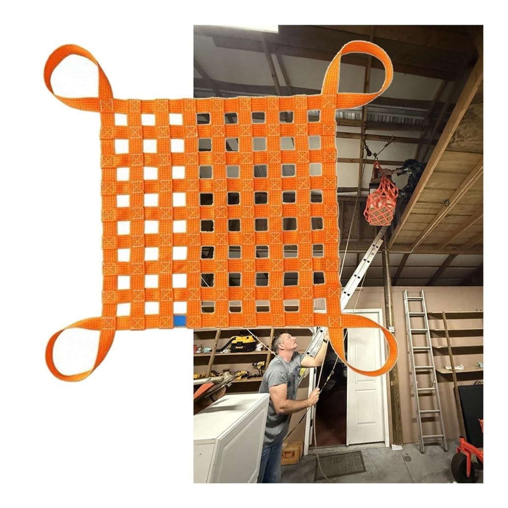 rete da carico, Cinghie Di Sollevamento Piatte In Poliestere Da 1(4x4m-2ton/4409lbs-20cm)