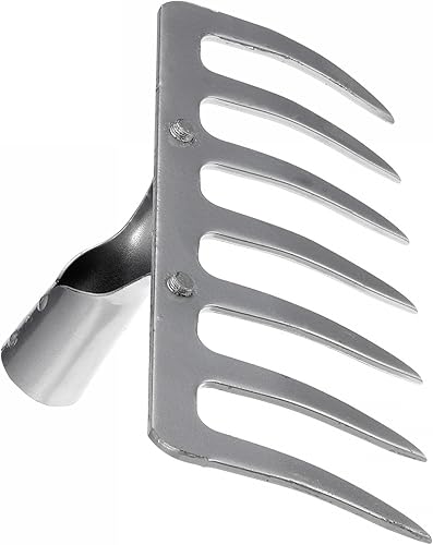 Miniatura 5 de uxcell Rastrillo de jardín de 7 dientes, rastrillo de piedra de acero al manganeso galvanizado para jardín, granja, patio trasero, sin mango, solo