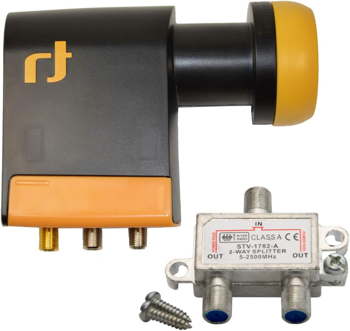 LNB Quad 0.2 dB Inverto Black Pro Unicable IDLB-QUDL41-UNI2L-1PP + 1 Splitter