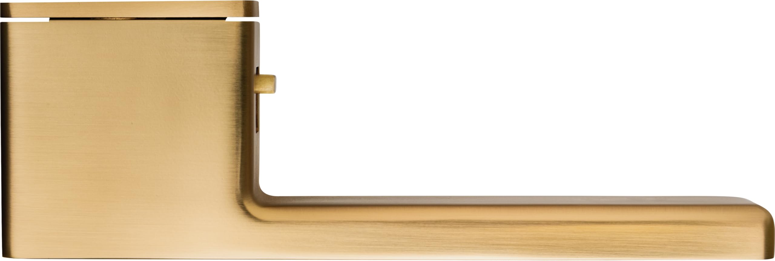 Griffwelt Minimo Q Türgriff | Gold Matt | Unsichtbare Schließmechanik | un-/innen-/außen verschließbar | Moderner Türdrücker aus Österreich (Unverschließbar)