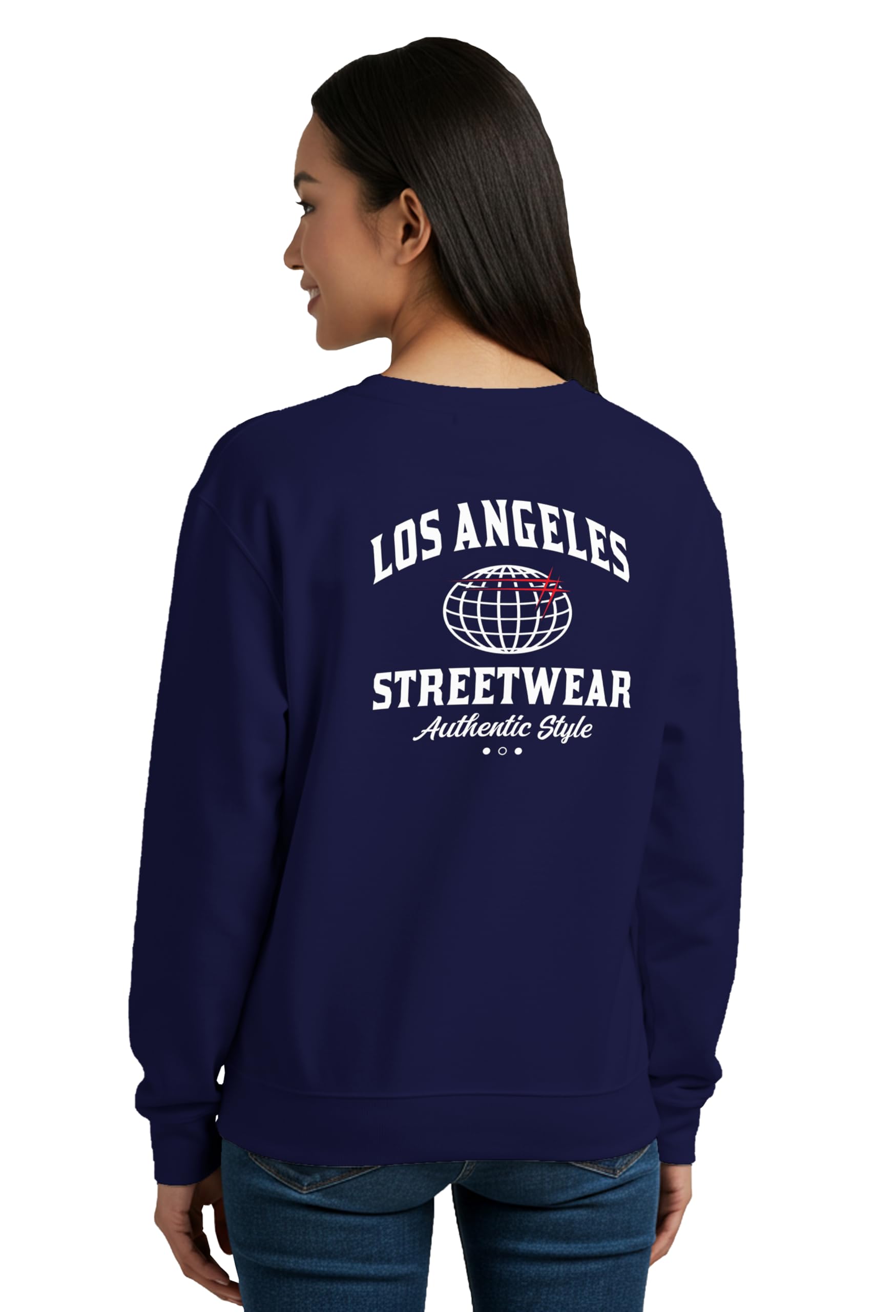 buy that trendz Winter Sweatshirt for Women Los Angeles Streetwear Graphic Printed Round Neck Regular Fit Cotton Blend Gen Z Casual Sweatshirt-picture-12