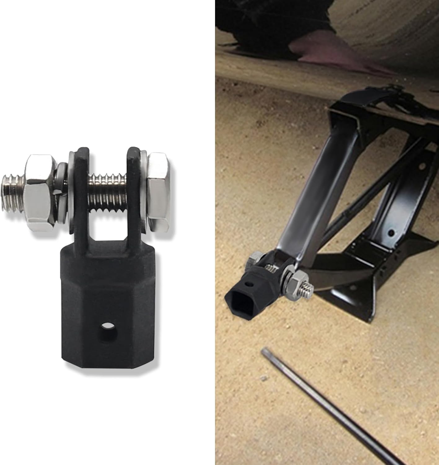 Lecctso Scissor Jack Adapter, Trailer Jack Drill Adapter