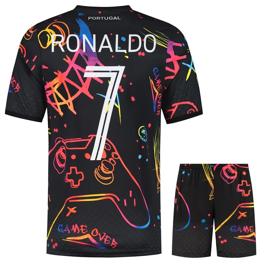 Portugal Camiseta de fútbol - Gaming - Niños y Adultos - Equipación de fútbol - Chico - Ropa de Futbol - Talla 116