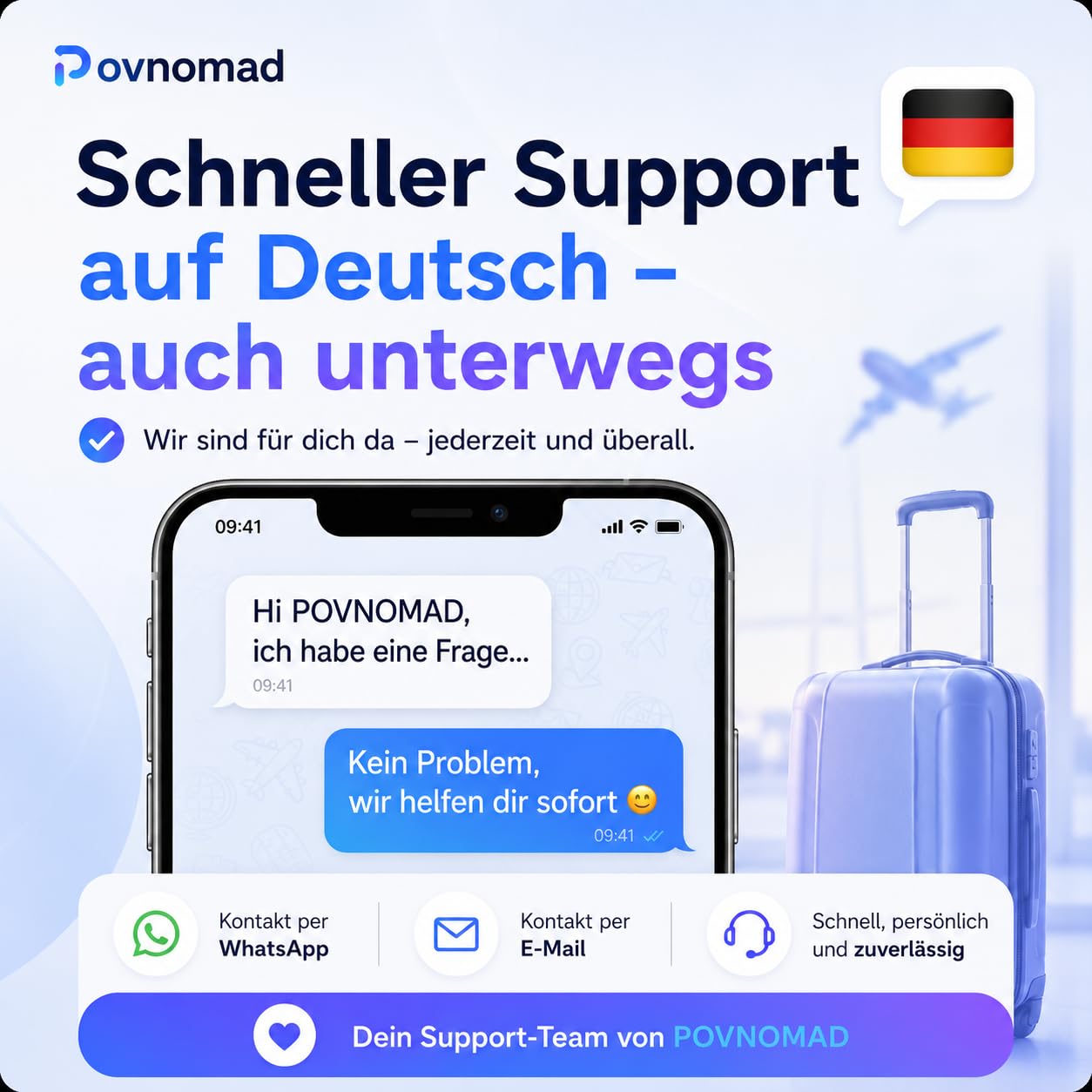 eSIM Thailand Unlimited Smart - 30 Tage Prepaid ohne Vertrag | POVNOMAD
