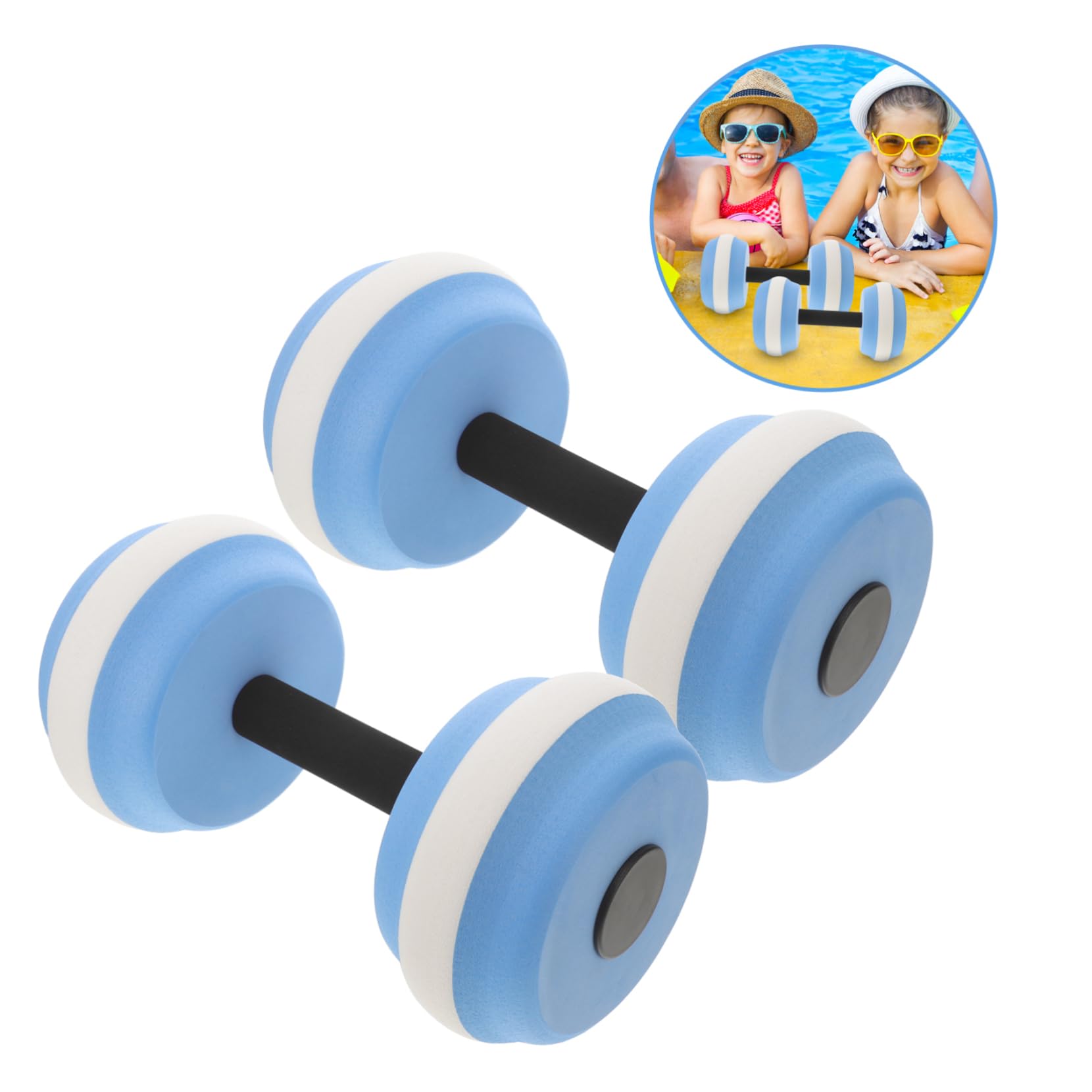 Manubri Galleggianti per Piscina in Eva per Esercizi di Fitness Acquatico, Leggero e Portatile, per Allenamento Completo in Acqua Blu,