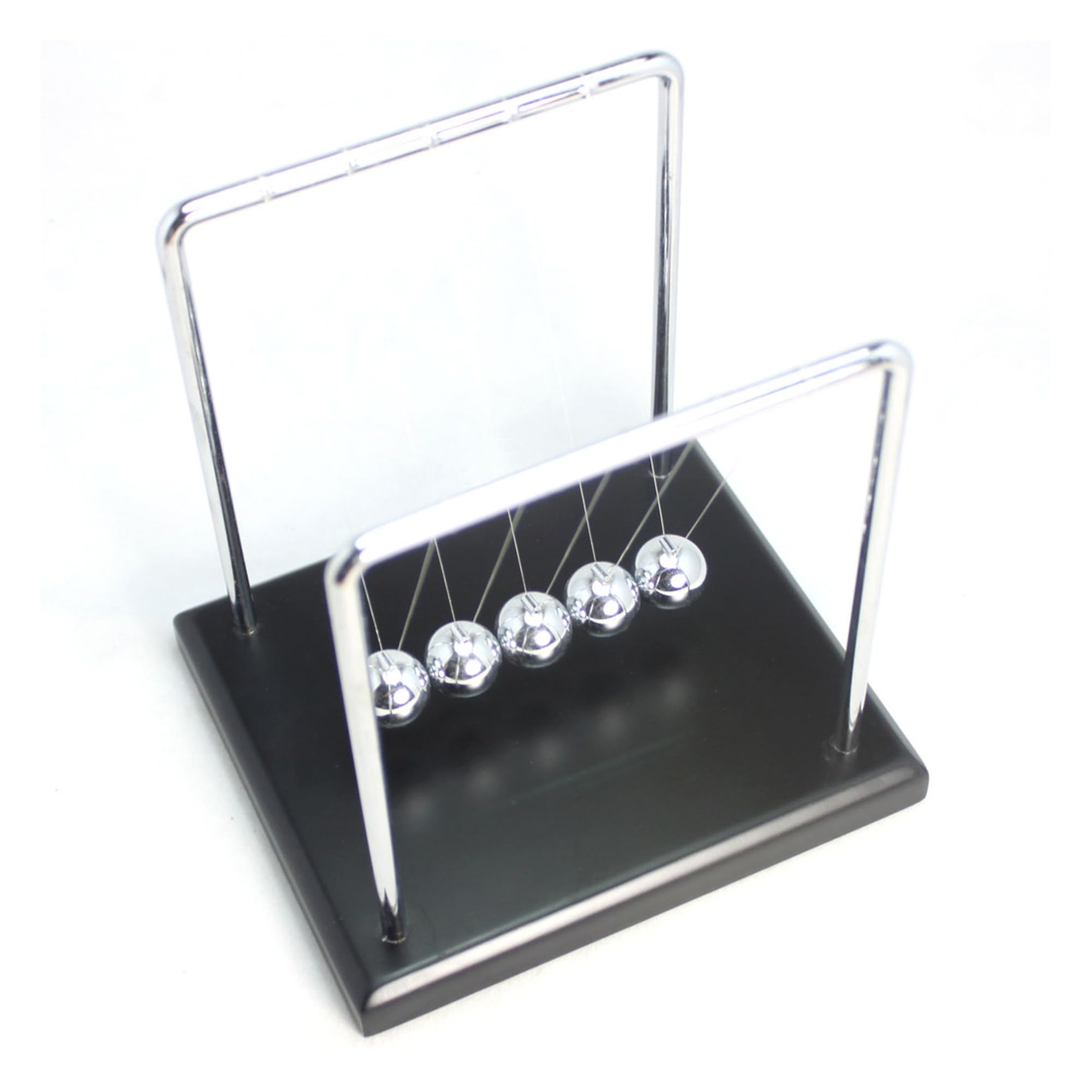 Newton's Pendulum Balance Ball, Desktop Kinetic Pendulum, Perfect Stress-Relieving Toy and Adult Desktop Decoration, Made with Scientific and Physical Elements (Metal and Wood).